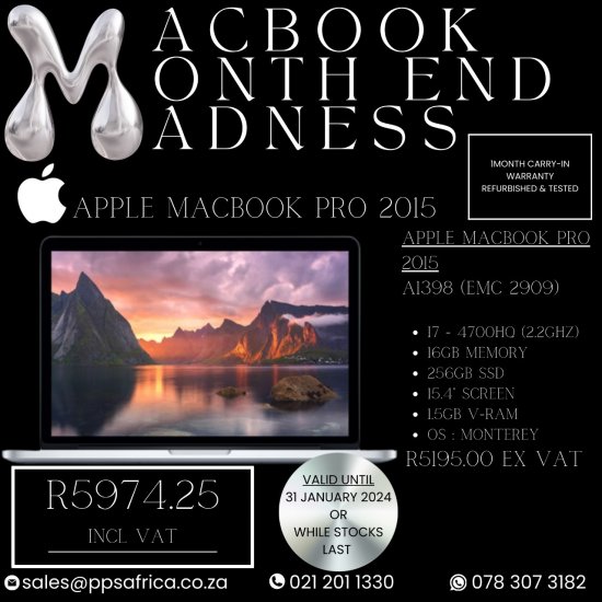 Apple Macbook Pro 2015 15.4